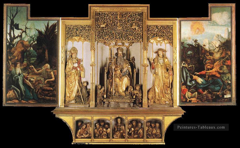 Retable d’Issenheim troisième vue Renaissance Matthias Grunewald Peintures à l'huile